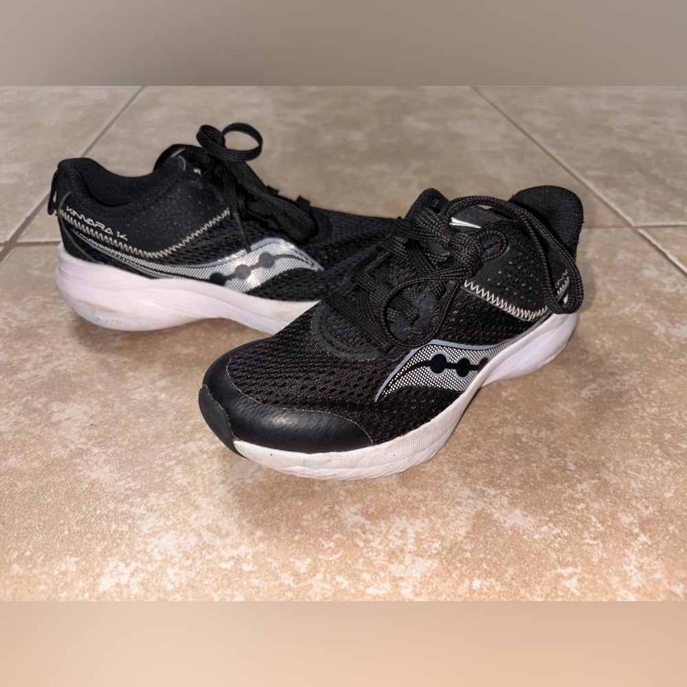Saucony Kids Black and White Athletic Sneakers